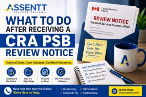 What to do after receiving a CRA Personal Services Business (PSB) review notice in Canada